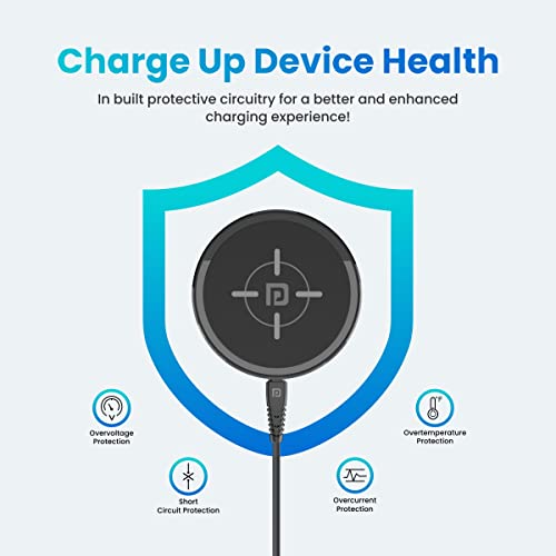 Portronics Freedom 2 15W Wireless Charging Pad with Type C Input, LED Indicator, Charger for Apple iPhone 13 and Samsung Mobile(Black)