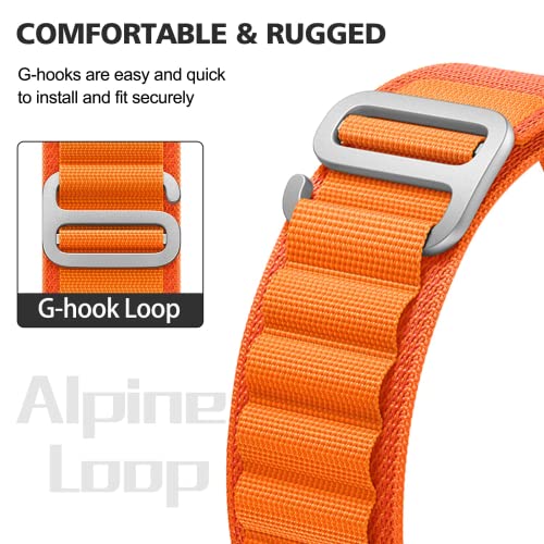 AIRTREE Compatible with Apple Watch Straps 49mm 45mm 44mm 42mm and 41mm 40mm 38mm Nylon Textile Woven Loop with Metal G‑Hook Sport AIRTREE Compatible with Apple Watch Straps 49mm 45mm 44mm 42mm and 41mm 40mm 38mm Nylon Textile Woven Loop with Metal G‑Hook Sport