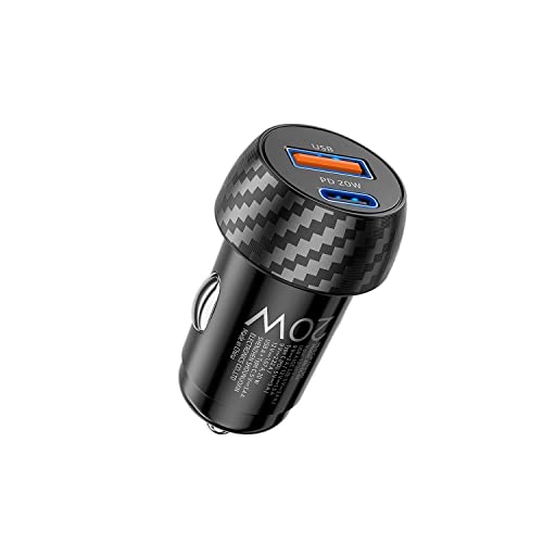 Amazon Basics Mini Car Charger with Dual Output, Fast Charging (Type C 20W + Type A 3.0A) (Black) Amazon Basics Mini Car Charger with Dual Output, Fast Charging (Type C 20W + Type A 3.0A) (Black)