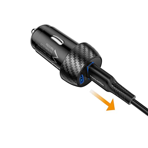 Amazon Basics Mini Car Charger with Dual Output, Fast Charging (Type C 20W + Type A 3.0A) (Black) Amazon Basics Mini Car Charger with Dual Output, Fast Charging (Type C 20W + Type A 3.0A) (Black)