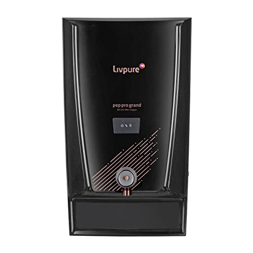 Livpure Pep Pro Grand RO+UV+Mineraliser+Copper 15 LPH Water Purifier Black Livpure Pep Pro Grand RO+UV+Mineraliser+Copper 15 LPH Water Purifier Black