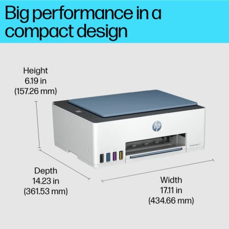 HP Smart Tank 585 All-in-one WiFi Colour Printer Print, Scan & Copy for Office/Home