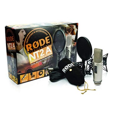 Rode NT2-A Large Diaphragm 3 Polar Pattern Studio Condenser Omnidirectional, Unidirectional XLR Microphone (Metallic) Rode NT2-A Large Diaphragm 3 Polar Pattern Studio Condenser Omnidirectional, Unidirectional XLR Microphone (Metallic)