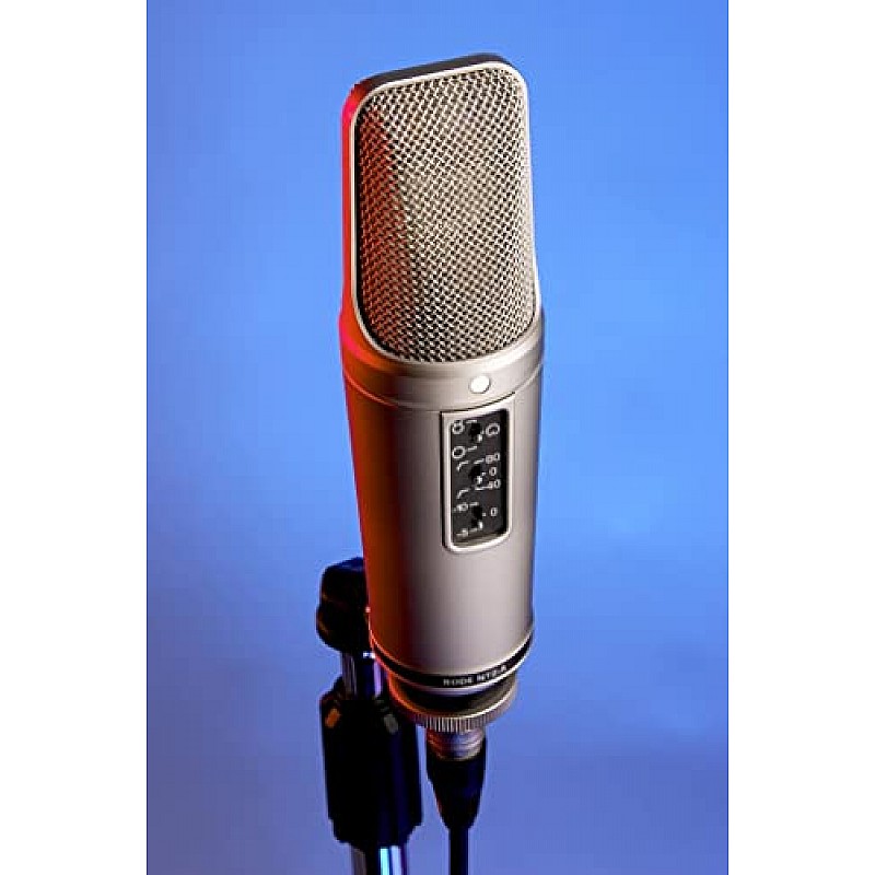 Rode NT2-A Large Diaphragm 3 Polar Pattern Studio Condenser Omnidirectional, Unidirectional XLR Microphone (Metallic)