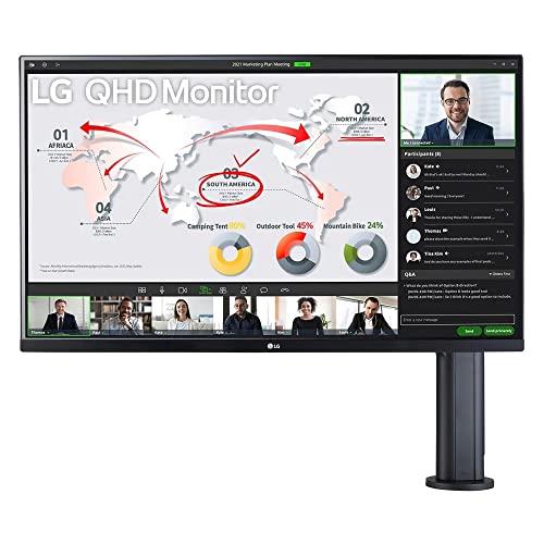 LG Ultrafine 32 Inch IPS QHD 2560 x 1440 Pixels Monitor with Ergo Stand 32QP880N Black LG Ultrafine 32 Inch IPS QHD 2560 x 1440 Pixels Monitor with Ergo Stand 32QP880N Black