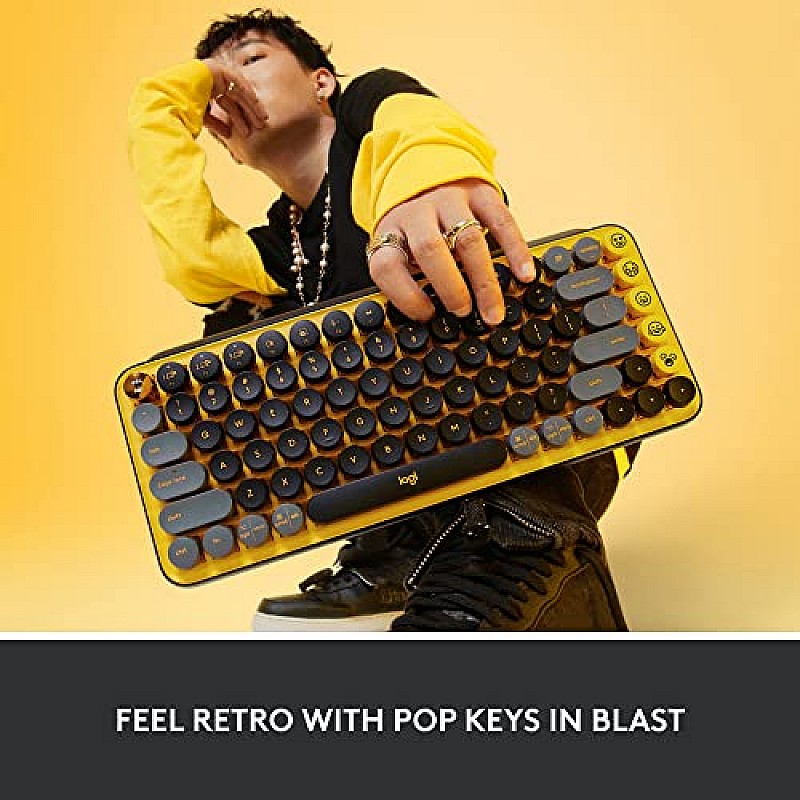 Logitech POP Keys Mechanical Bluetooth Multi-device Keyboard  (Blast)