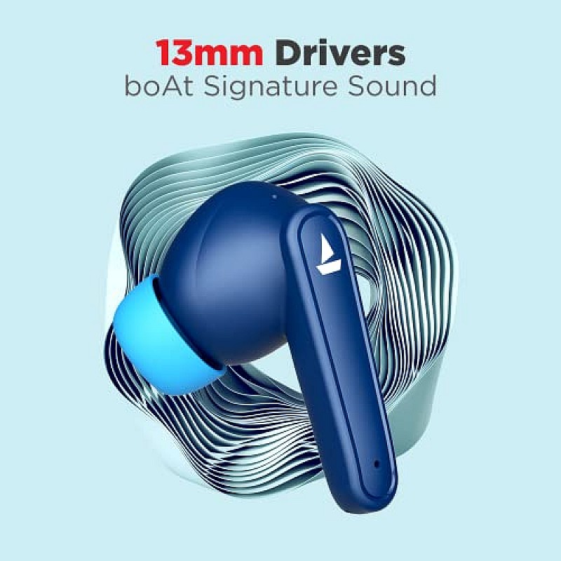 boAt Airdopes 113 TWS Wireless in Ear Earbuds with ENx Tech, Beast Mode, (Bold Blue)