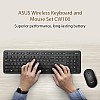 ASUS Wireless Keyboard and Silent Optical Mouse Set CW100 Up to 1600dpi,RF 2.4GHz Black