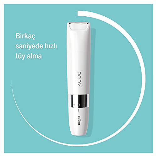 Braun Body Mini Trimmer BS1000, Electric Body Hair Removal for Men, Precision Hair Removal for Chest White Braun Body Mini Trimmer BS1000, Electric Body Hair Removal for Men, Precision Hair Removal for Chest White