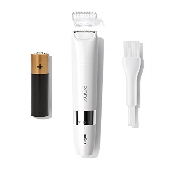 Braun Body Mini Trimmer BS1000, Electric Body Hair Removal for Men, Precision Hair Removal for Chest White