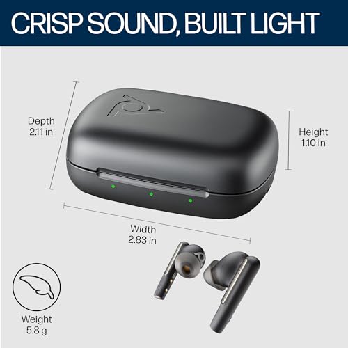 Poly (Plantronics) Voyager Free 60+ Uc Tws Earbuds, Anc, Smart Charge Case Up to 16.5 Hours Black Poly (Plantronics) Voyager Free 60+ Uc Tws Earbuds, Anc, Smart Charge Case Up to 16.5 Hours Black