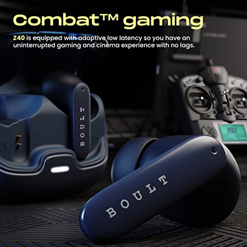 Boult Audio Z40 True Wireless in Ear Earbuds with 60H Playtime, Zen™ ENC Mic (Blue) Boult Audio Z40 True Wireless in Ear Earbuds with 60H Playtime, Zen™ ENC Mic (Blue)