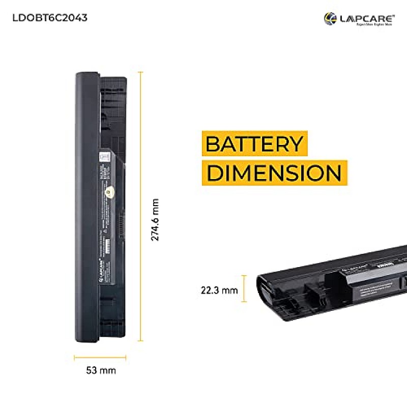 Lapcare BIS Certified Compatible Laptop Battery for Dell Inspiron 1564 6 Cell