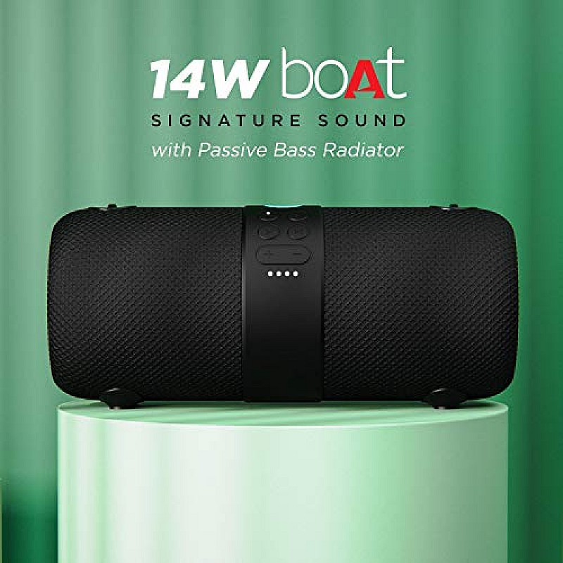 boAt Stone 1208 Bluetooth Speaker with Upto 9 Hours Playback, RGB LEDs, True Wireless Feature  Ergonomical Design (Black)