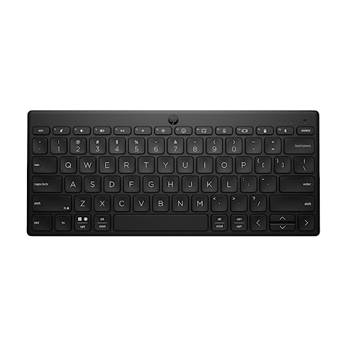 HP 350 Compact Multi-Device Bluetooth Wireless Keyboard Spill Resistant; Swift Pair; OS Auto-Detection, LED Indicator, Battery HP 350 Compact Multi-Device Bluetooth Wireless Keyboard Spill Resistant; Swift Pair; OS Auto-Detection, LED Indicator, Battery