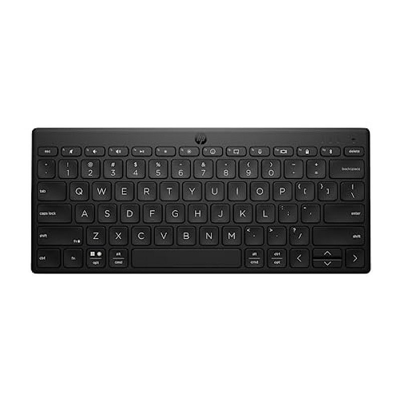 HP 350 Compact Multi-Device Bluetooth Wireless Keyboard Spill Resistant; Swift Pair; OS Auto-Detection, LED Indicator, Battery 