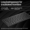 HP 350 Compact Multi-Device Bluetooth Wireless Keyboard Spill Resistant; Swift Pair; OS Auto-Detection, LED Indicator, Battery 