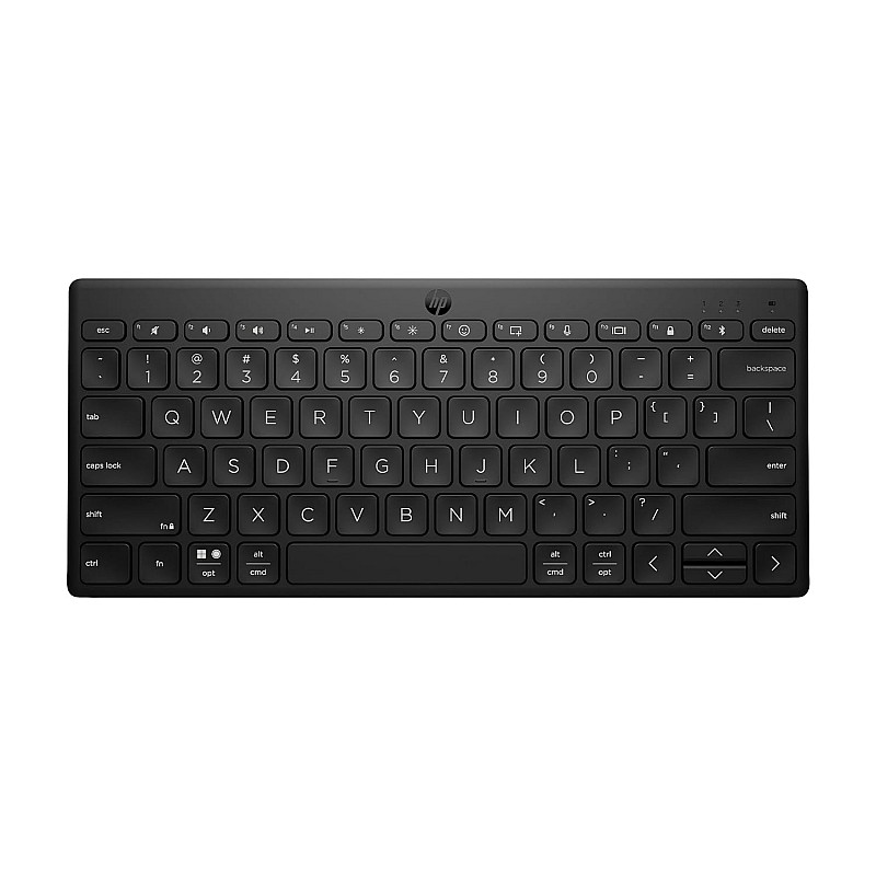 HP 350 Compact Multi-Device Bluetooth Wireless Keyboard Spill Resistant; Swift Pair; OS Auto-Detection, LED Indicator, Battery 