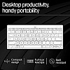 HP 350 Compact Multi-Device Bluetooth Keyboard; Spill Resistant; Swift Pair; OS Auto-Detection, LED Indicator, Battery Life WHITE