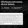 HP 350 Compact Multi-Device Bluetooth Keyboard; Spill Resistant; Swift Pair; OS Auto-Detection, LED Indicator, Battery Life WHITE