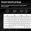 HP 350 Compact Multi-Device Bluetooth Keyboard; Spill Resistant; Swift Pair; OS Auto-Detection, LED Indicator, Battery Life WHITE