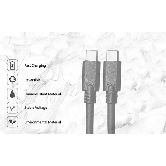 C&E USB C to Type C Cable, USB 3.1 Type C Gen 2 Fast Charge Cable 100w Black