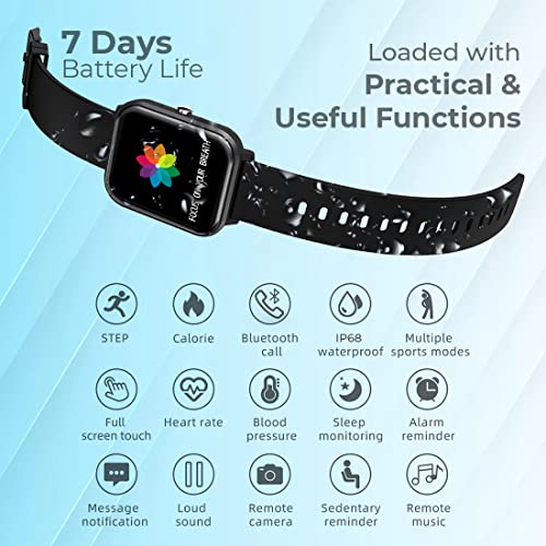 pTron Pulsefit Pro Bluetooth Calling Smartwatch, 1.69" Full Touch Color Display Black pTron Pulsefit Pro Bluetooth Calling Smartwatch, 1.69" Full Touch Color Display Black