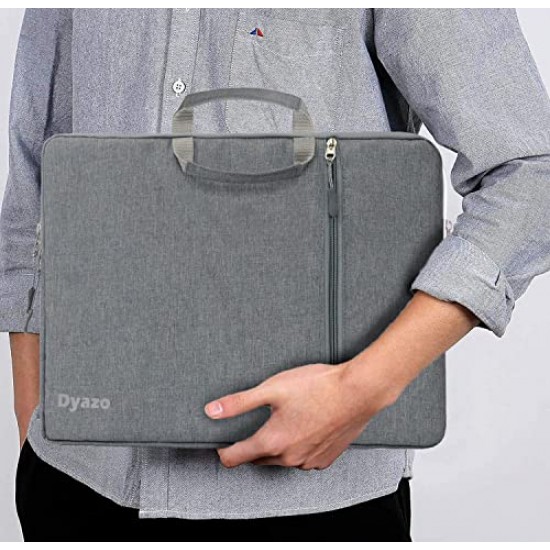 Dyazo 13.3 Inch Laptop Sleeve Cover with Handle & Accessories Pocket Compatible for MacBook Air (Grey)