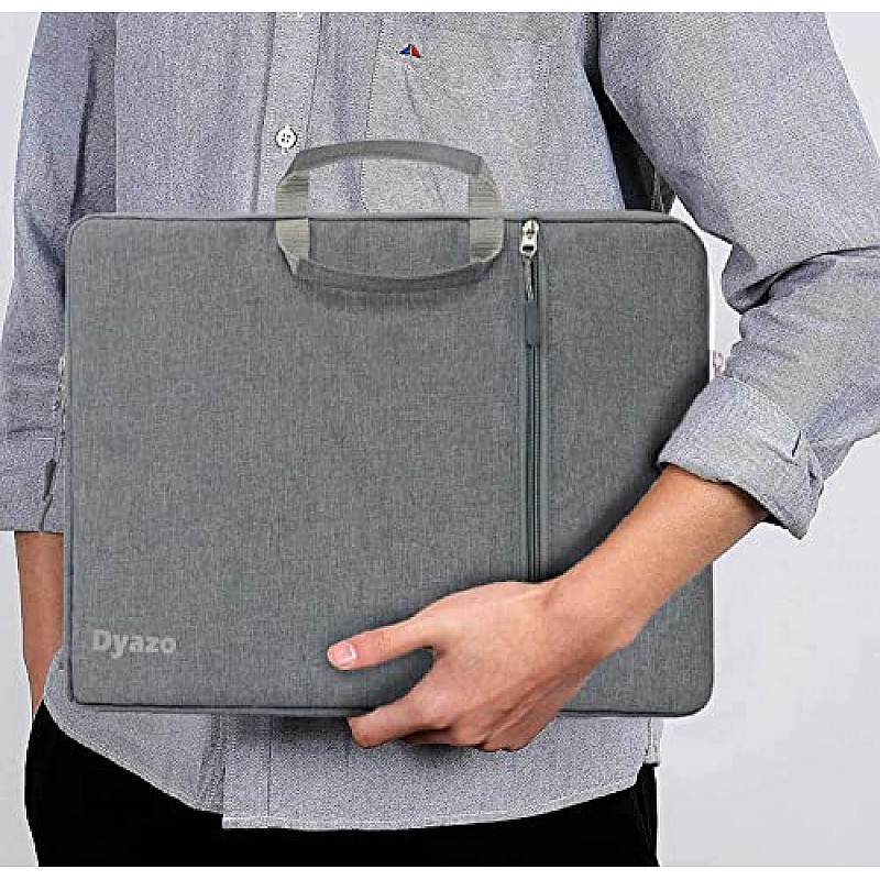 Dyazo 13.3 Inch Laptop Sleeve Cover with Handle & Accessories Pocket Compatible for MacBook Air (Grey)