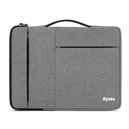 DYAZO 15" to 15.6 Inch Laptop Sleeve/Cover with Handle & Two Front Accessories Pockets (Grey)