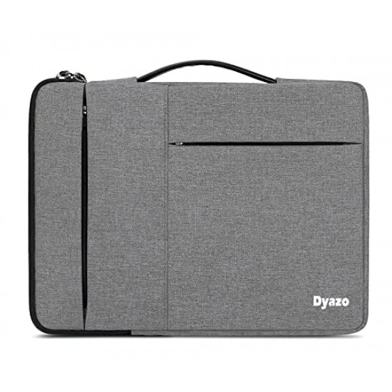 DYAZO 15" to 15.6 Inch Laptop Sleeve/Cover with Handle & Two Front Accessories Pockets (Grey)