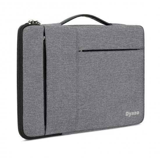 DYAZO 15" to 15.6 Inch Laptop Sleeve/Cover with Handle & Two Front Accessories Pockets (Grey)