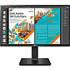 LG 24 inch QHD (2K) 2560x1440 Pixels Monitor Height Adjust, Pivot (2Way), Swivel, Tilt, USB-C (65W PD) Display Port 24QP750 Black