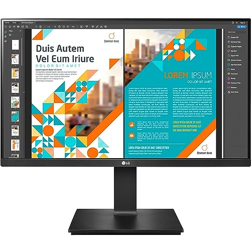 LG 24 inch QHD (2K) 2560x1440 Pixels Monitor Height Adjust, Pivot (2Way), Swivel, Tilt, USB-C (65W PD) Display Port 24QP750 Black LG 24 inch QHD (2K) 2560x1440 Pixels Monitor Height Adjust, Pivot (2Way), Swivel, Tilt, USB-C (65W PD) Display Port 24QP750 Black