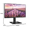 LG 24 inch QHD (2K) 2560x1440 Pixels Monitor Height Adjust, Pivot (2Way), Swivel, Tilt, USB-C (65W PD) Display Port 24QP750 Black