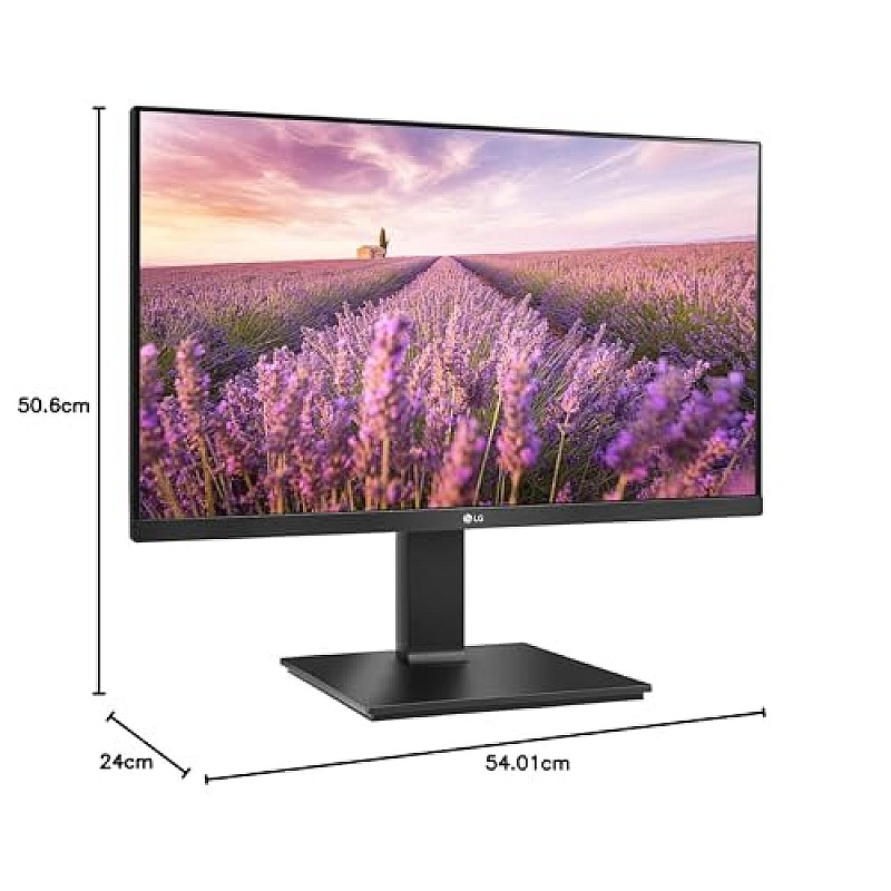 LG 24 inch QHD (2K) 2560x1440 Pixels Monitor Height Adjust, Pivot (2Way), Swivel, Tilt, USB-C (65W PD) Display Port 24QP750 Black