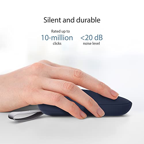 ASUS MD100 Marshmallow/Silent, Adj. DPI, Multi-Mode, with Solar Cover Wireless Optical Mouse (2.4GHz Wireless, Bluetooth)