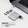 Quantum 3-in-1 USB Type C to Hdmi 4K Adapter, USB 3.0, USB C, High Speed Upto 5Gbps, 60W (Silver) 