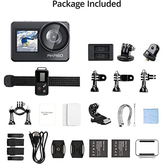 AKASO Brave 7 4K30FPS 20MP WiFi Action Camera with Touch Screen IPX8 33FT Waterproof Camera 