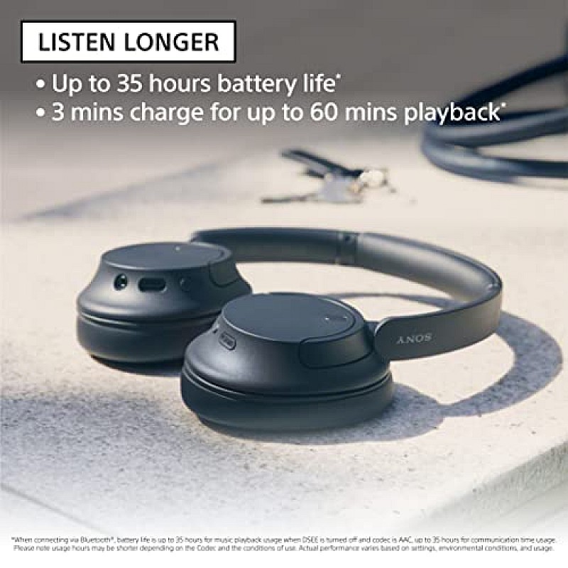 Sony WH-CH720N, Wireless Over-Ear Active Noise Cancellation Headphones (Black)