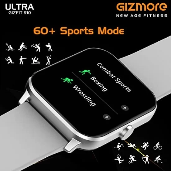 GIZMORE GizFit 910 Ultra BT Calling Smartwatch with 1.69" HD Display (Gray)