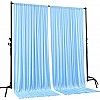 Boltove Sky Blue Wrinkle Free Decoration Backdrop Curtain Drapes Sky Blue