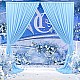 Boltove Sky Blue Wrinkle Free Decoration Backdrop Curtain Drapes Sky Blue