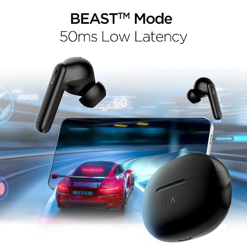 boAt Airdopes 170 TWS Earbuds with 50H Playtime, Quad Mics ENx™ Tech, Low Latency Mode (Classic Black)