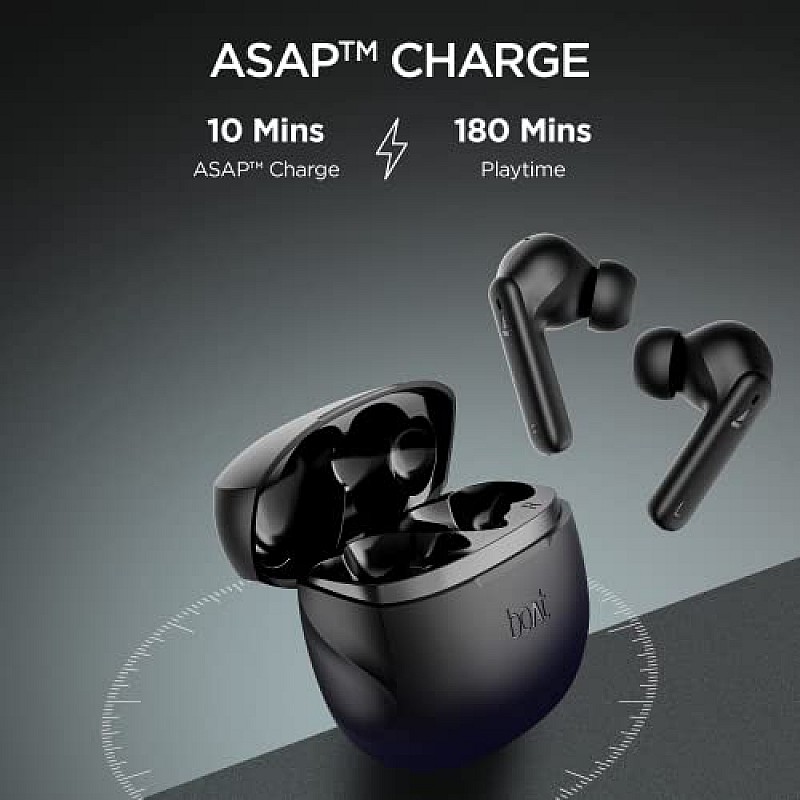 boAt Airdopes 170 TWS Earbuds with 50H Playtime, Quad Mics ENx™ Tech, Low Latency Mode (Classic Black)