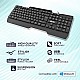 Elista Wired USB Keyboard | 104 Keys with Stylish Mobile Holder| ELS WK-711