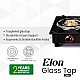 GREENCHEF Elon Glass cook top 3 Burner Gas stove,Black Body (Manual Ignition)