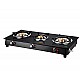 GREENCHEF Elon Glass cook top 3 Burner Gas stove,Black Body (Manual Ignition)