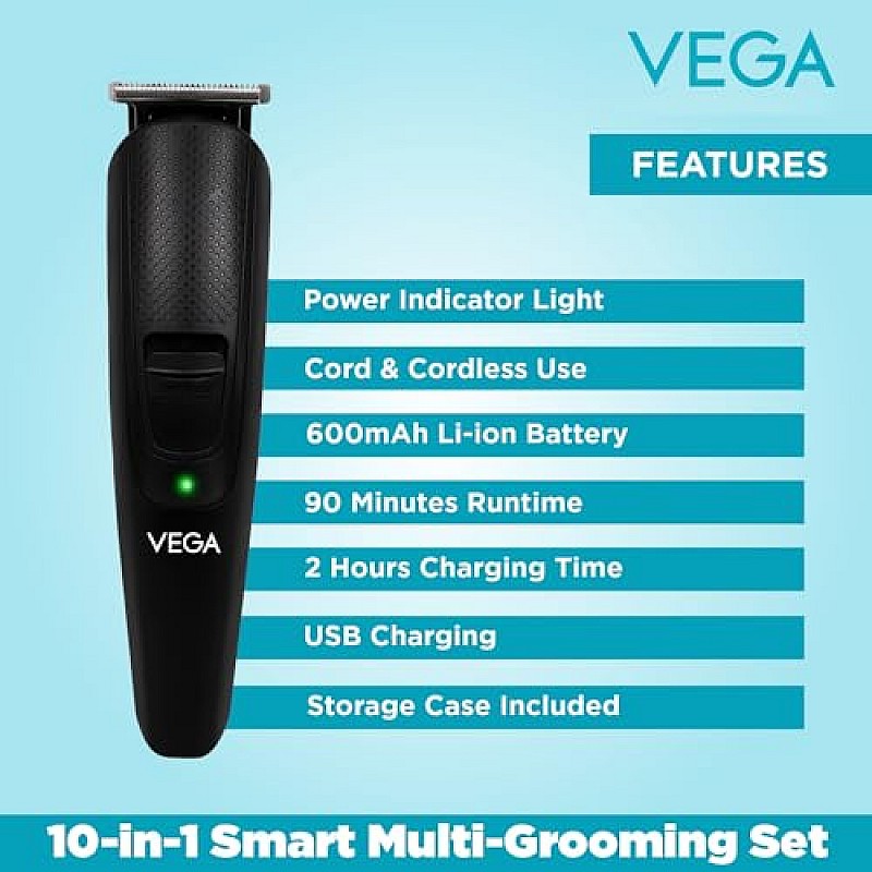 VEGA Men 10-in-1 Battery Powered Multi-Grooming Set  VHTH-23