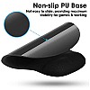 Sounce Mouse Pad, Ergonomic Mouse Pad with Comfortable Gel Wrist Rest Support and Lycra Cloth, Durable and Washable, Classic (Black)